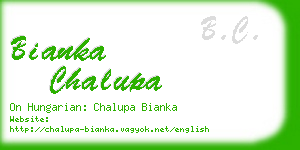 bianka chalupa business card